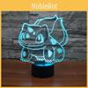 Bulbasaur 3d Touch Night Light 7colors Usb Rechargeable Home Decoration Office