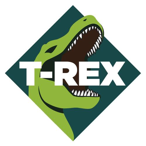 Straight spade, wooden handle, T-Rex