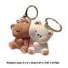 Key Chain Pendant 1Pair Bear Couple Magnetic Keychain Cute Cartoon Animal Doll Bag Pendant Key Chains Gifts For Lovers Ornaments