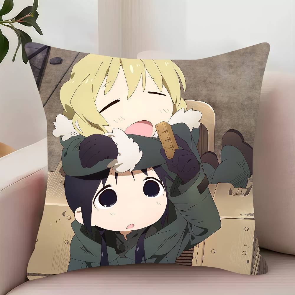 Bilibili Anime G-Girls Ostatnia Podróż Poszewka na Poduszkę Dekoracja Pokrowce Ochronne Wygodna miękka na Kanapę Salon Domowe Biuro