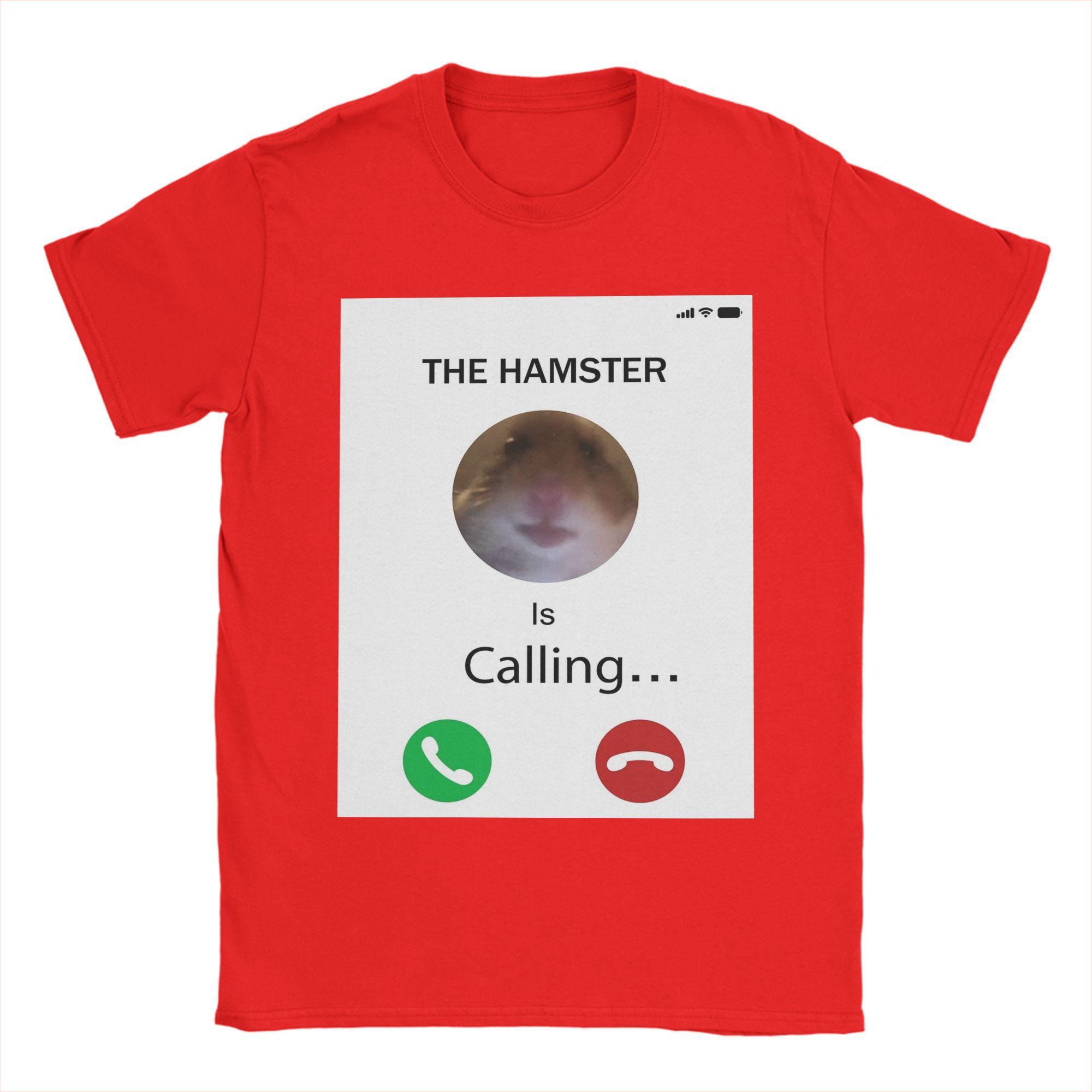 

Dank Meme Hamster Calling T Shirts Men s Pure Cotton Vintage T-Shirt Round Collar Tee Shirt Short Sleeve Clothes Printed S