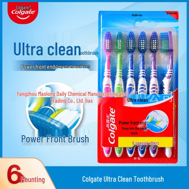 Ultra Clean Reise Zahnbürsten Set - 6er Pack mit mittleren & harten Borsten für Männer, Frauen & Familie