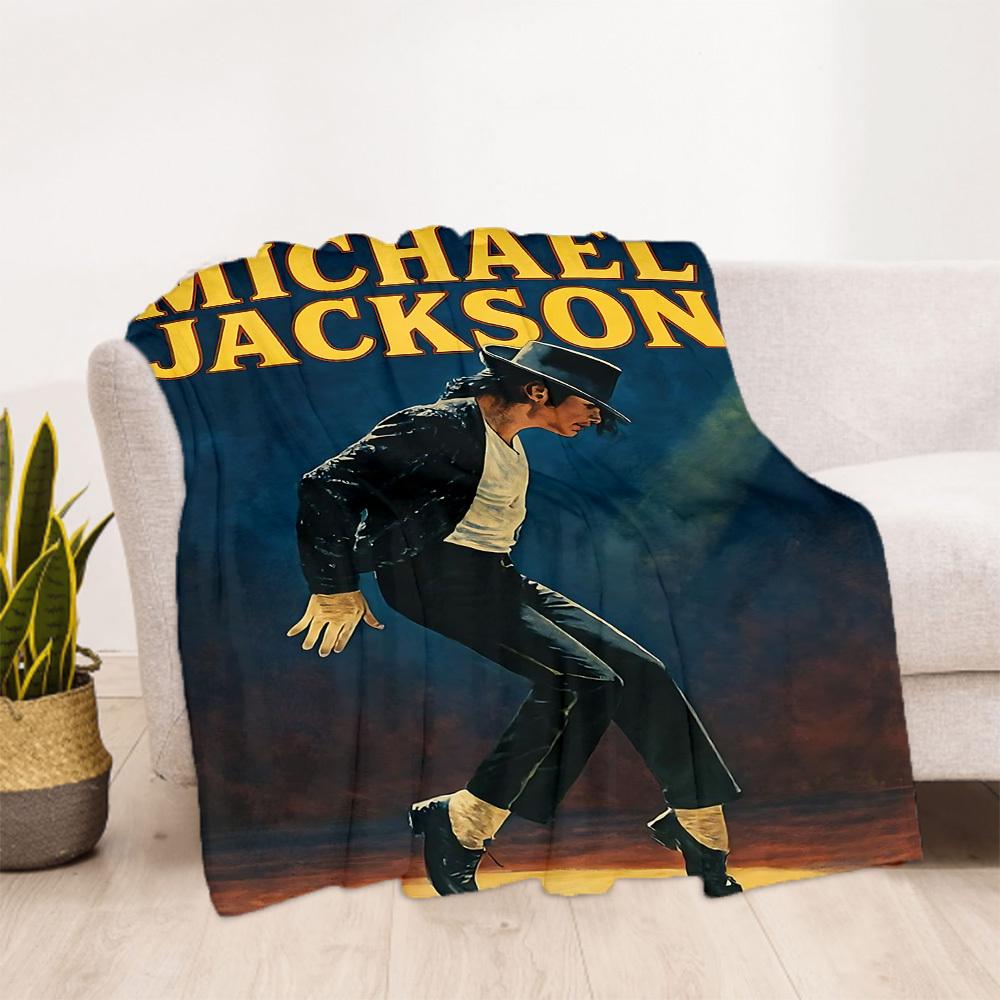 1pc Michael Jackson Outdoor Blanket Lightweight Flannel, Soft & Warm, All-Season Use for Sofa, Outdoor, Camping, Living Room, Office078