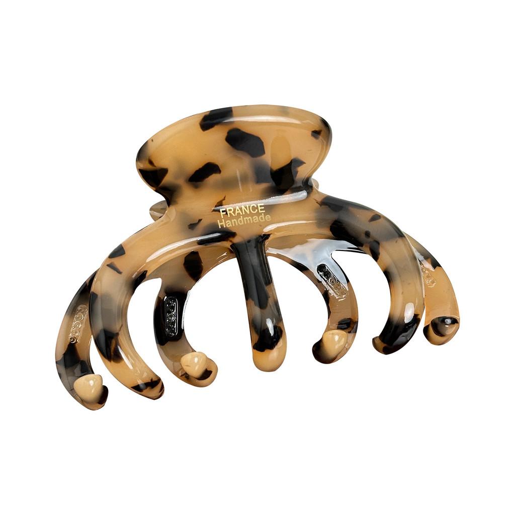 Handmade Retro 4mm Acetate Tortoise Shell Hair Claw Clip For Thick Hair And Elegant Updos