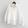 Spring and Autumn Women's Fashion Patchwork Fake Two-piece Shirt