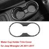 Priekš Jeep Wrangler JK 2011-2017 4 durvju modeļiem Auto Ūdens Glāzes Turētāja Apdares Vāciņa Uzlīme Aizsargs Īsta Oglekļa Šķiedra