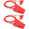 VBESTLIFE Treadmill Replacement Safety Key, 2Pcs Treadmill Universal Safety Key Running Machine Key Magnet Treadmill Key Rectangle Red