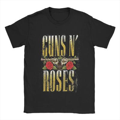 Vyriški Guns N Roses marškinėliai 100% medvilnės viršūnės juokingi trumpomis rankovėmis apvalia iškirpte marškinėliai 4XL 5XL marškinėliai