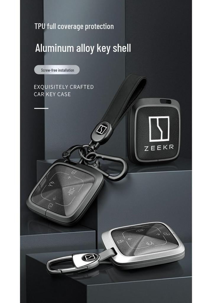 Custodia per Chiave Bluetooth Zeekr 001/009 con NFC Fibbia a Guscio da Uomo Zeekr X