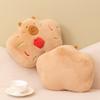 Non-Toxic Christmas Pillow Capybara Gingerbread Stuffed Throw Plush Sofa Backrest Home Room Decro