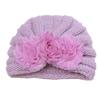 Winter new baby headgear children's flower knitted pullover cute warm baby hat