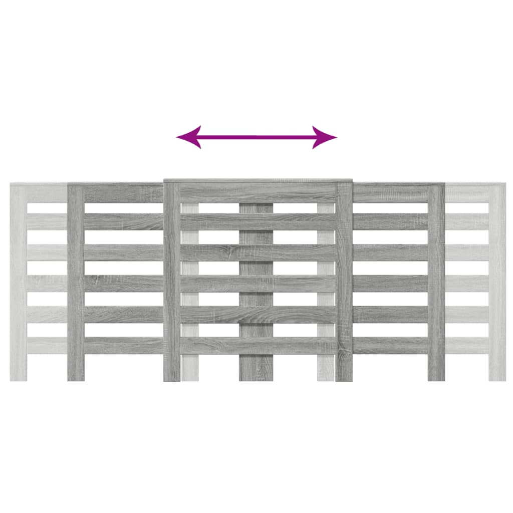 Radiator Cover Grey Sonoma 205 x 21.5 x 83.5 cm