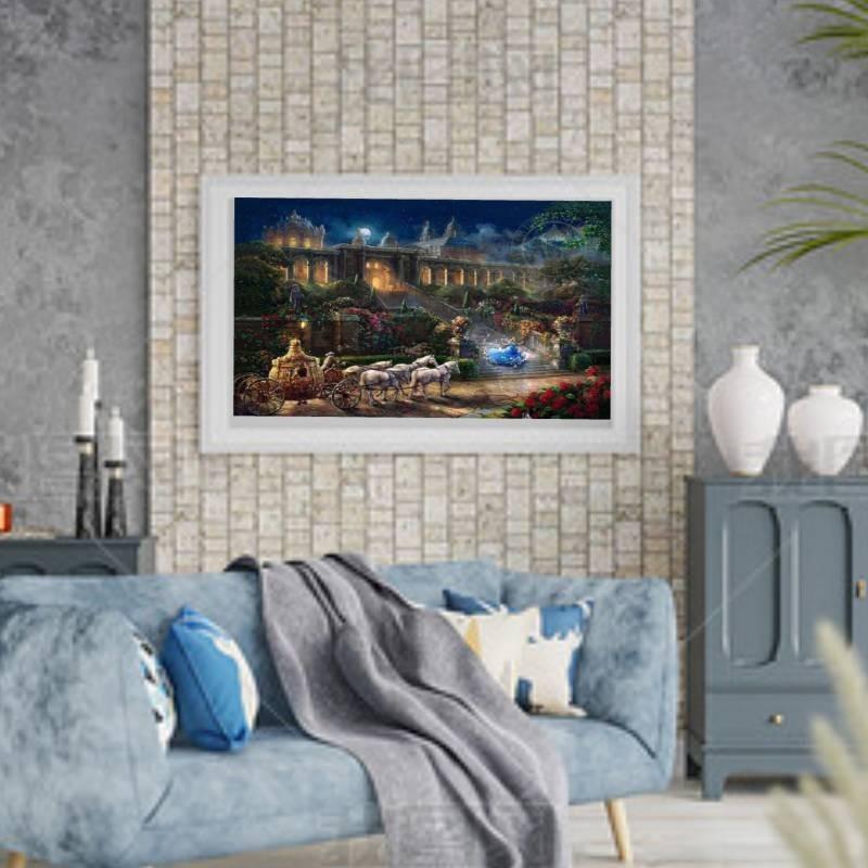 Mermaid Princess Canvas Wall Art Modern Fairy Tale Kids Room Decor Painting