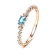 Twelve Zodiac S925 Sterling Silver Adjustable Ring with Colorful Gemstones for Women