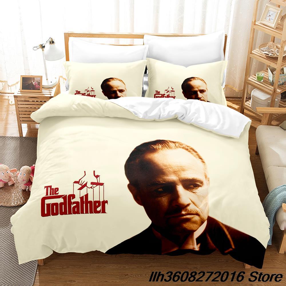 Neues Der Pate Bettwäsche-Set Einzelbett Twin Voll Queen King-Size Abmessungen Abmessungen Bettwäsche-Set Erwachsene Kinder Schlafzimmer dreiteilige Anzüge 3D Anime