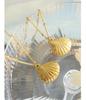 Korean Style Fashion Seashell Pendant Necklace, Gold Plated, Fade Resistant, Perfect for Commute, Travel, and Vacation.