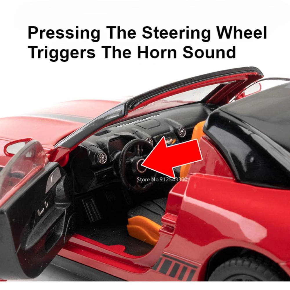 Scale 1:22 SL63 NA1 Model Toy Car Alloy Diecast Light Sound Pull Back Doors Opened Miniature Sports Cars Models Collection Gifts