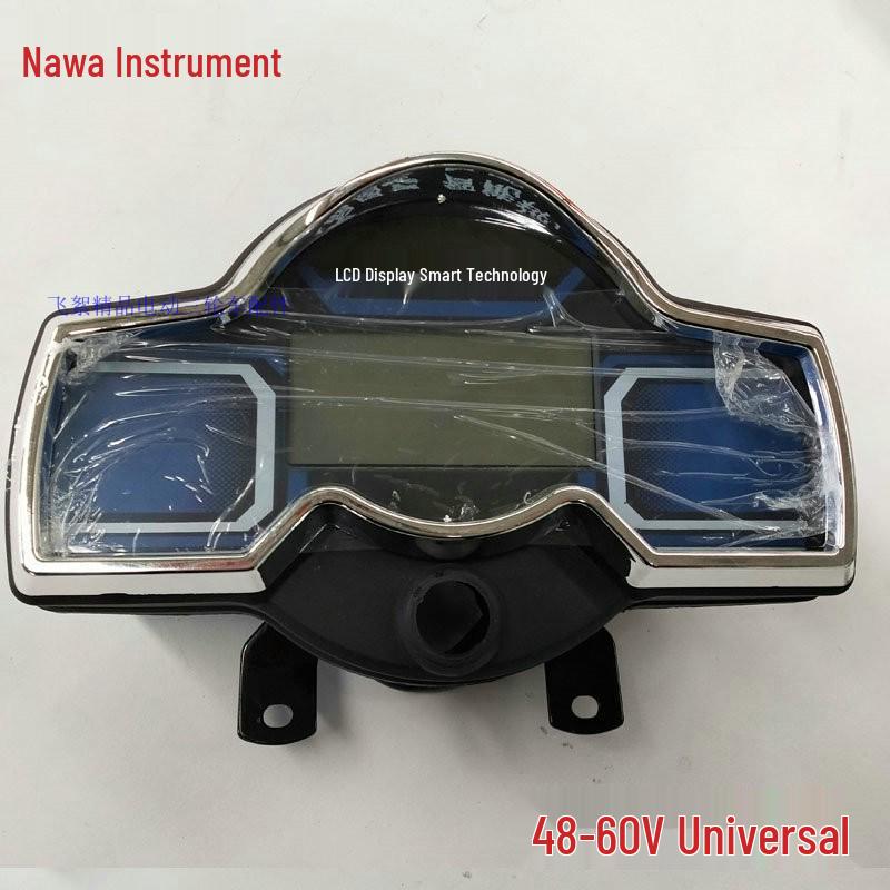 Universal LCD Electric Tricycle Dashboard: 60V/48V/72V Battery Level, Speed, and Mileage Display