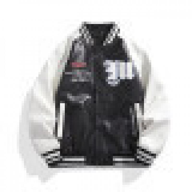 

Autumn New Embroidered Leather Jacket Fashion Trend Versatile Baseball Jacket Motorcycle Suit Student Jacket Men 3XL чорний