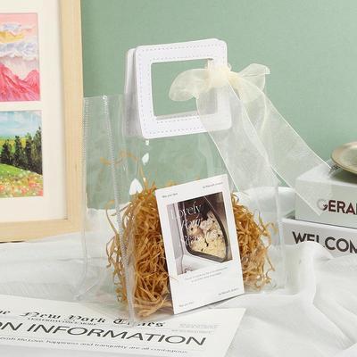 Transparent PVC Tote Bag for Weddings and Bridesmaid Gifts - Candy Gift Bag with Plastic Packaging