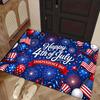 1pc, 2D Flat Printing, Independence Day Theme Floor Mat, American National Day Festive Atmosphere Carpet, Non-Slip And Machine Washable Easy To Clean 