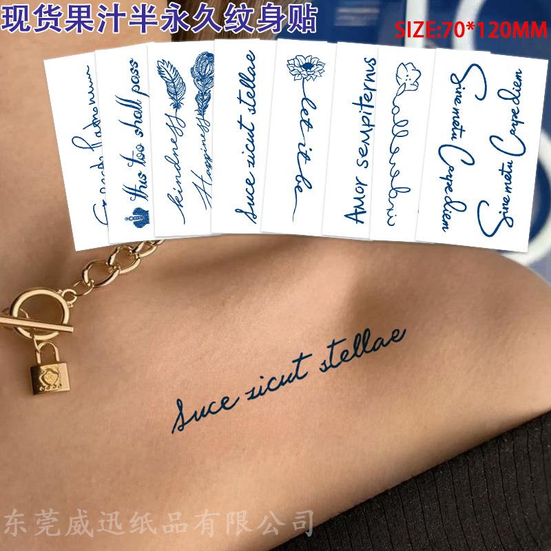 Juice Herbal Tattoo Sticker, Finger Sticker, Juice Semi-Permanent Tattoo Sticker, Sweat-Proof Tattoo