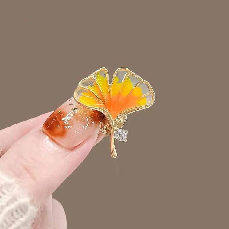 Matte Gold Pearl Wheat Ear Corsage Brooch for Women - High-End Versatile Pin with Anti-Exposure Design