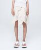 Nash Puckering Tie Skirt Blue Gray