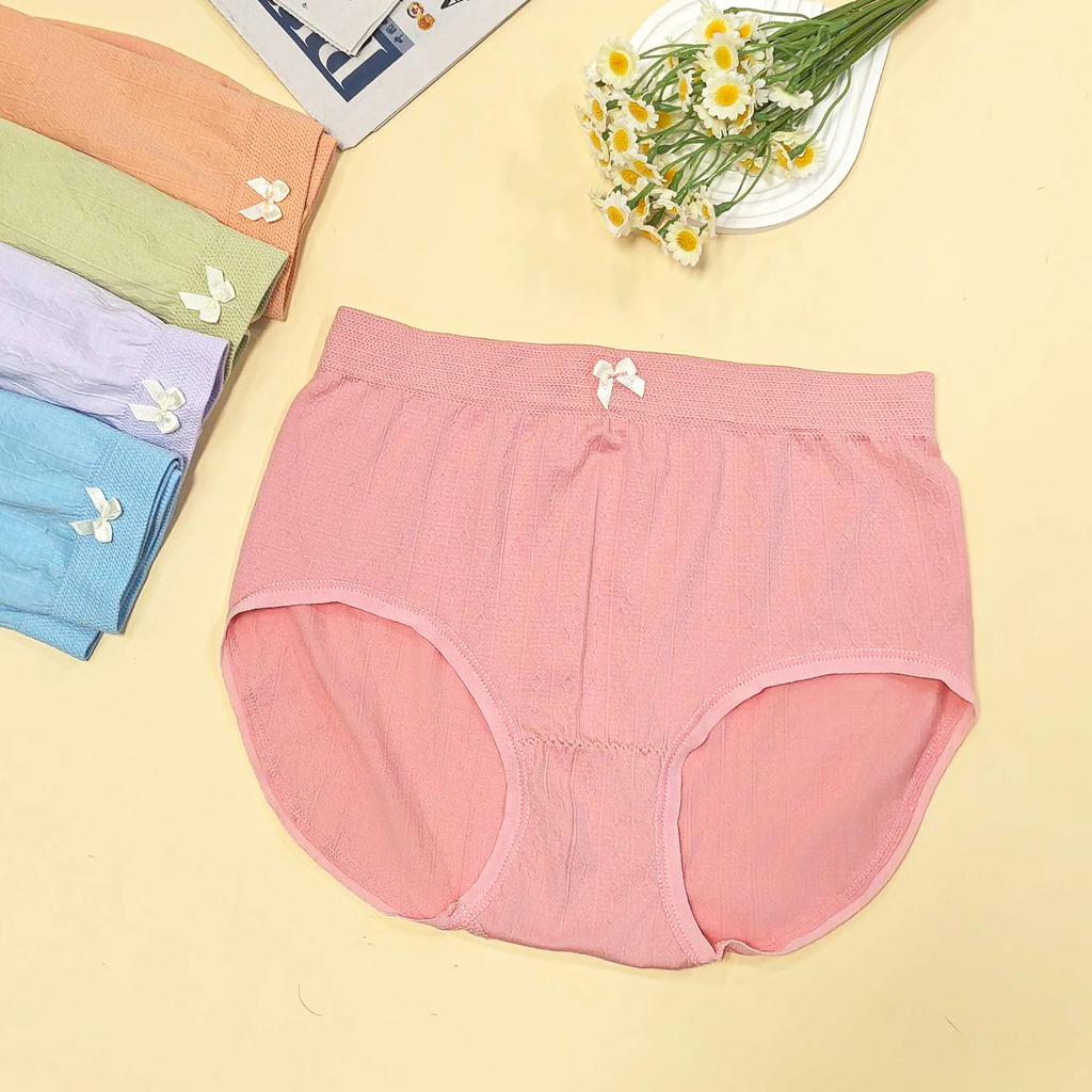 Large Size Lady Spring and Autumn Ginger Temperature Change Magnetic Paste 100A Antibacterial High Waist Briefs
