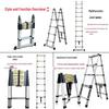 Wanzun Aluminum Alloy Multi-functional Telescopic Folding Ladder