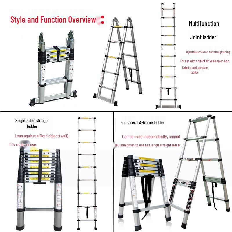 Wanzun Aluminum Alloy Multi-functional Telescopic Folding Ladder