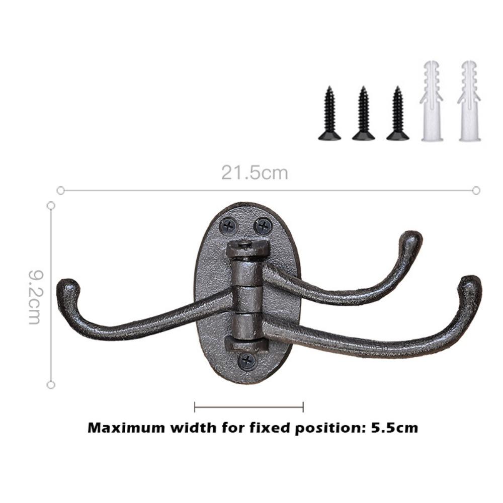 Nostalgia Three Layers Wall Hooks Rotatable Wall Decoration Coat Hook Entrance Hook Outdoor