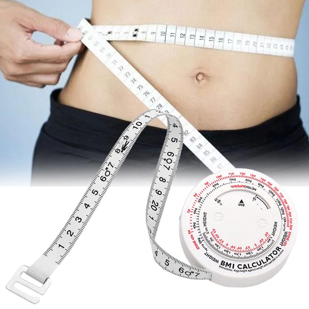 1 Pcs 150cm BMI Body Mass Index Retractable Tape Calculator Diet Tape Measures Tools Automatic Telescopic Tape Measure