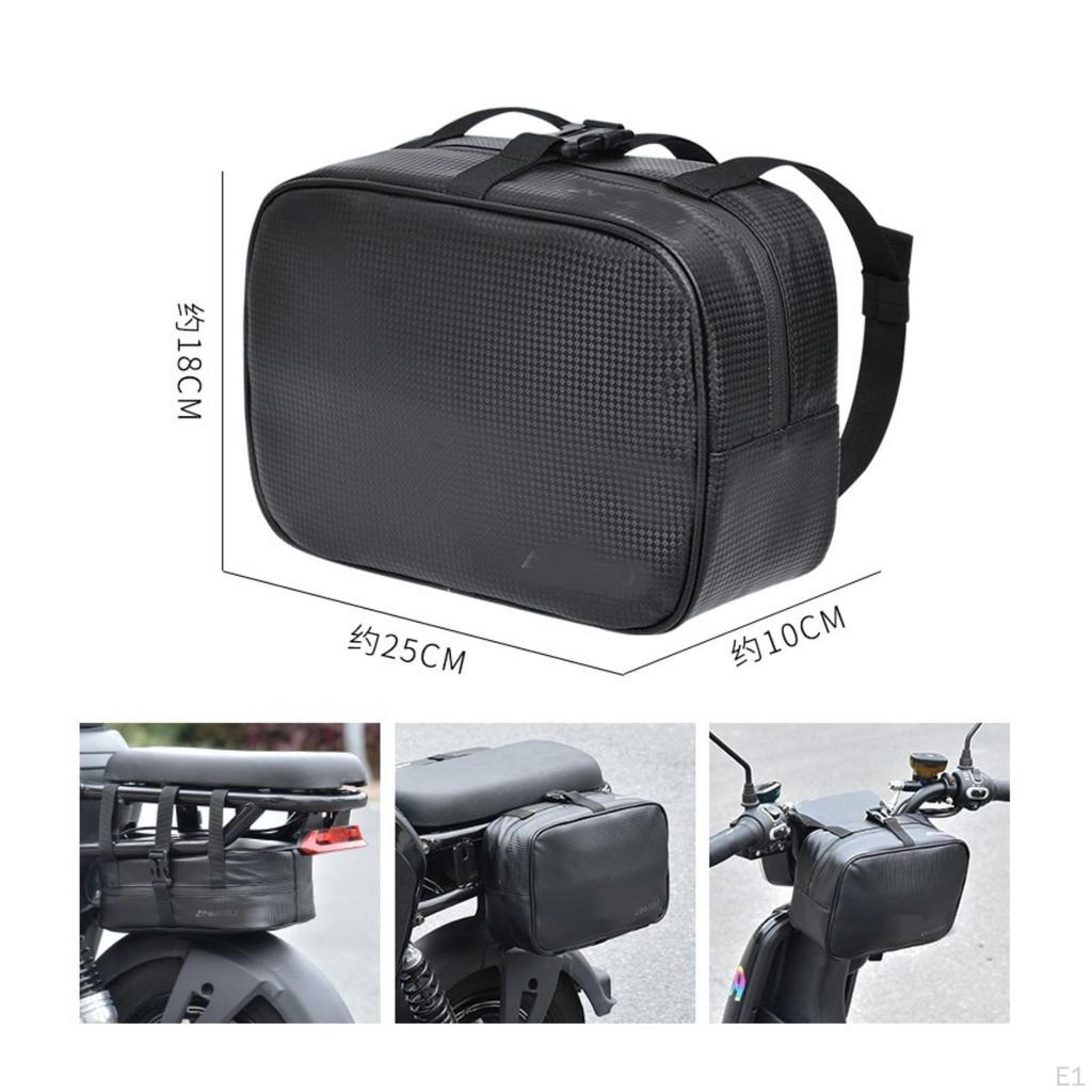 2 Pieces Bike Rear Rack Bag Waterproof Compact for Commuters, Delivery Riders,