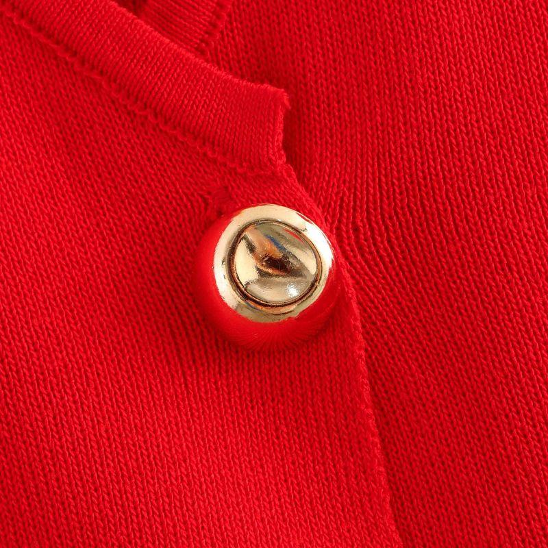 Kaslead New Arrival Women's Clothing Fashion Style Fashion Minimalist Gold Button Decoration Knitting Vest Style Tops