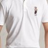 Polo Ralph Lauren FW22 Solid Color Bear Print Slim Fit Short Sleeve Polo Shirt Men tops White MNPOKNI1N821955-100