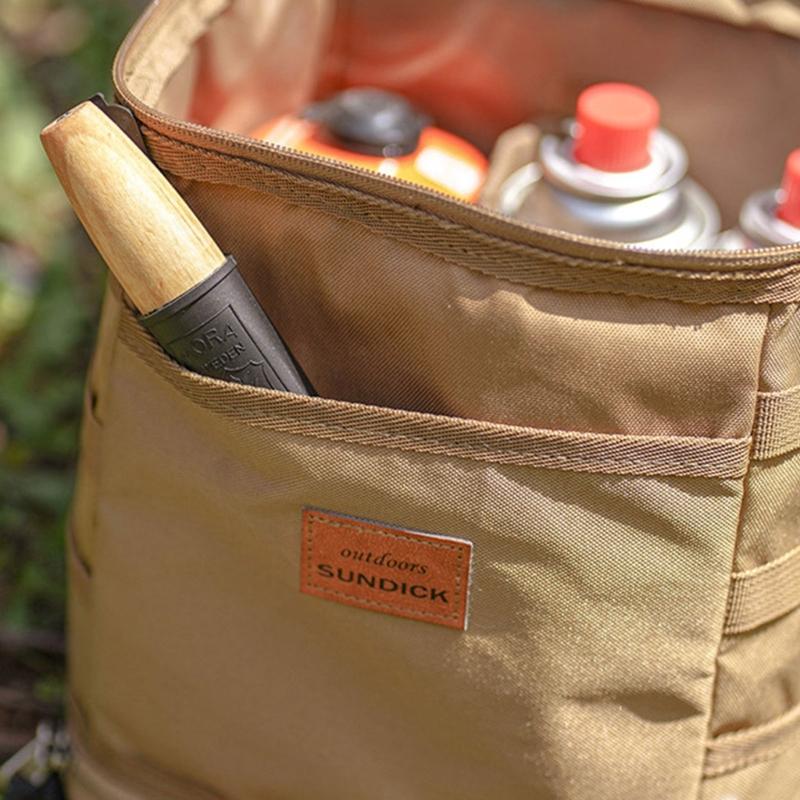 Outdoor Camping Gas Tank Storage Bag Large Capacity Tool Bag Picnic Cookware Utensils Organizer for Women Men Tableware