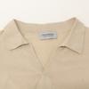 JOHN SMEDLEY SYRES Cotton High Gauge Knit Skipper Shirt tops L beigeUsed