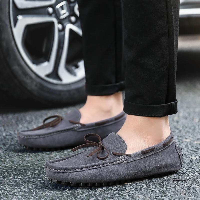 Fashion Men Casual Business Shoes Genuine Leather Soft Bottom Loafers Classic Business Office Driving Moccasins Shoes Comfy Tassel Shoes