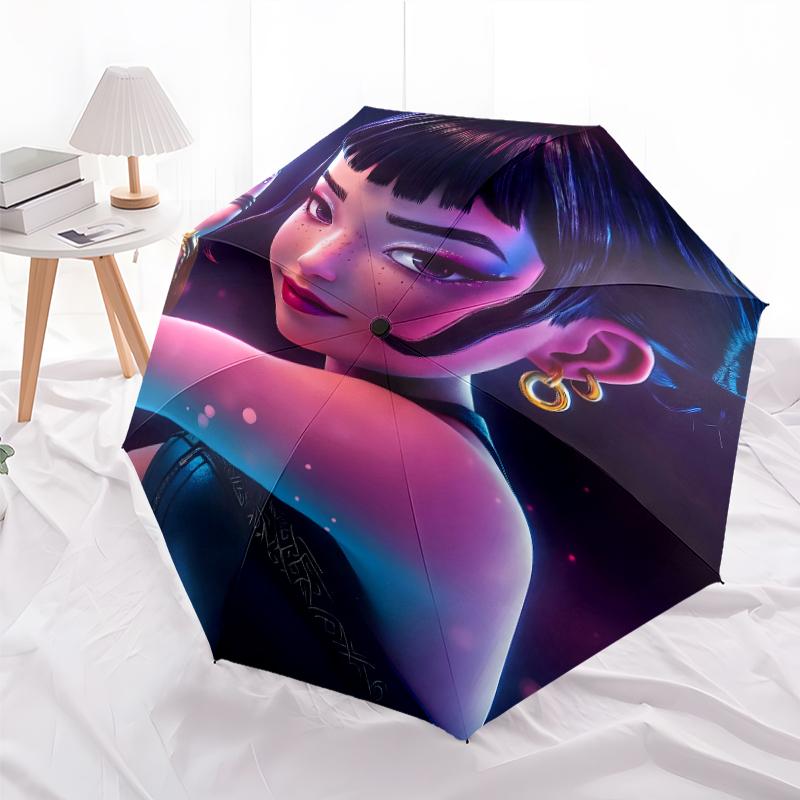 1pc KPop Demon Hunters ZOEY4 Umbrella, Sun Protection, And UV Shielding. It Has Eight Sturdy Ribs for Outdoor Use And Perfect Gift