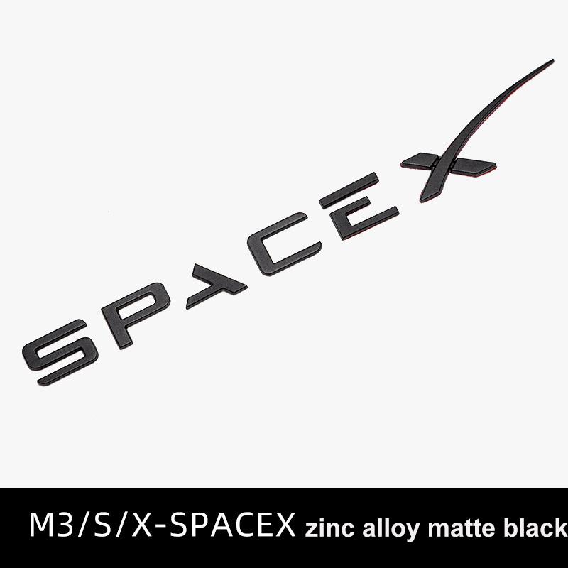 

SpaceX Style Dual Motor Emblem Badge for Tesla Model 3 Y S X 3D Metal Zinc Alloy Rear Trunk Sticker Decal Car Exterior Accessory