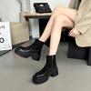 Fashion Vintage Platform Thick Bottom Women Ankle Boots Female Height Increase Short Booties Fashion Autumn Winter Women's Shoes
