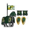 Medieval Roman Knight Legion Building Block Castle Green Dragon Forest Wolf  War Horse Dragon Lion Shield Armor Cloak Brick Toys