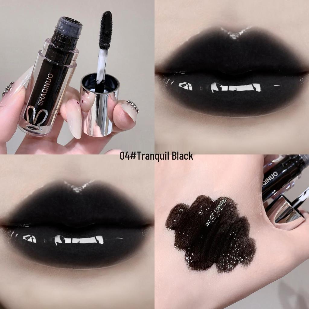 Lucidalabbra Morbido e Leggero SHAQINUO: Lucidalabbra Specchio Acquoso in Nero, Argento, Grigio, Nude - Colore Labbra Perfetto per Studenti.