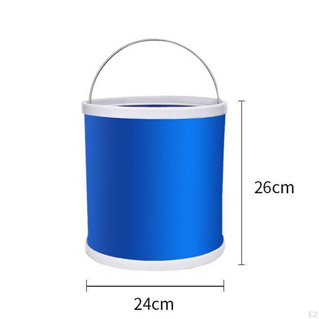 Foldable Water Bucket Fishing Multipurpose Practical Portable Oxford Cloth for Home