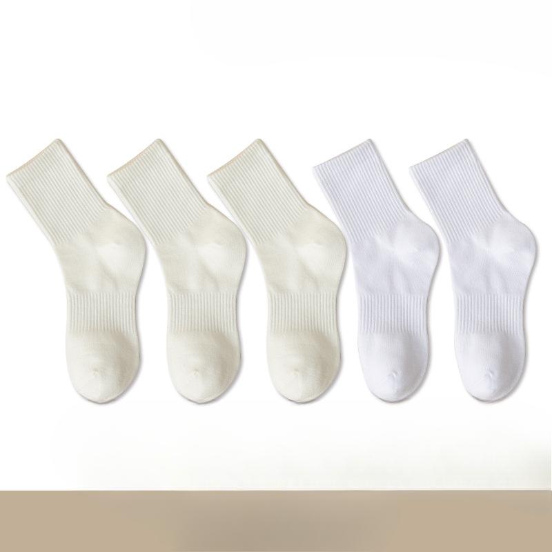 5 Pairs of Men's Spring and Autumn Retro High Elastic Sports Waist Socks