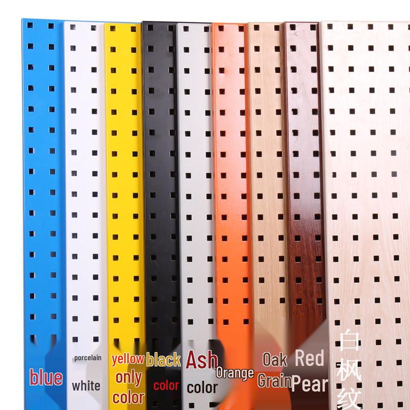 Chi Tu Tools Wall-Mounted Pegboard Rack - Square Hole Storage Organizer with Hooks