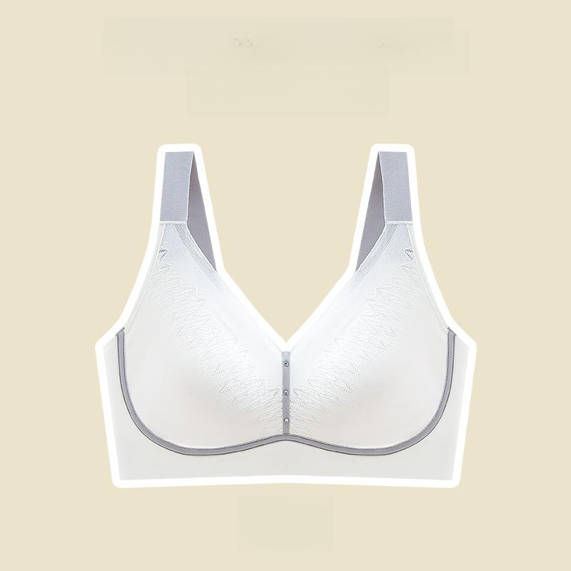 

Тонкий бюстгальтер для женщин, собирающий и собирающий аксессуары, бюстгальтер, антипровисающий бюстгальтер, спортивный бюстгальтер больших размеров 5XL слоновая кость