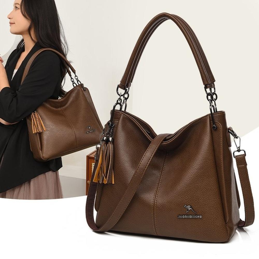 Lightweight Large Capacity Faux Leather Multipurpose Storage Bag for Daily Use