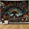 Mystic Mushroom Forest Digital Printing Polyester Wall Hanging Tapestry Decorative Living Room Bedrooms Office Background Gift
